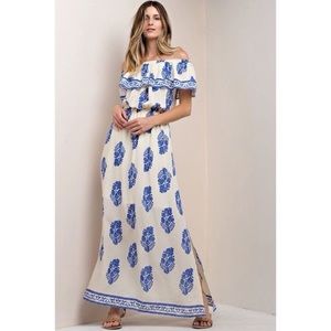 Kori America off shoulder maxi dress